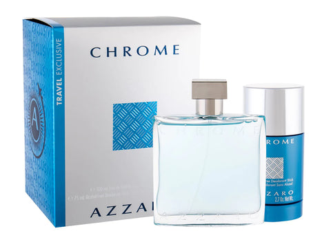 Azzaro Chrome Travel Set